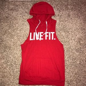 Live Fit cut off hoodie